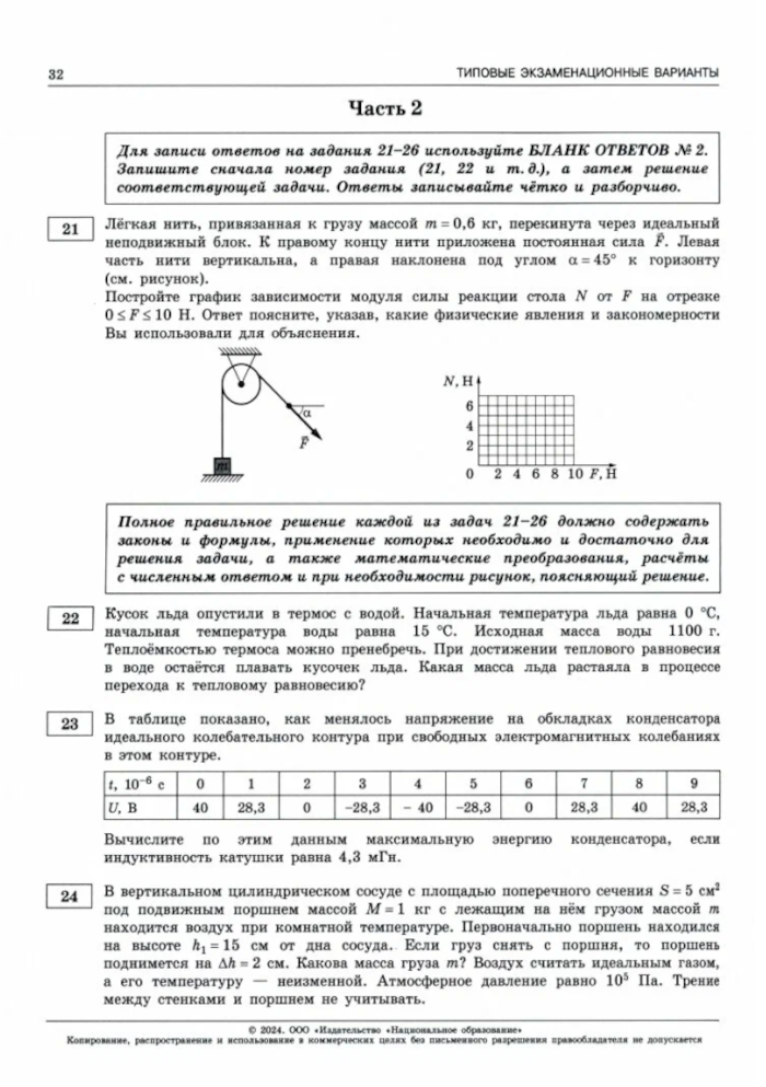 ЕГЭ-2024. Физика: типовые экзаменационные варианты: 30 вариантов - фото №10