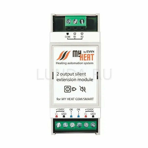 симисторный блок расширения myheat rl6s только для контроллера myheat pro Блок симисторов на 2 выхода MyHeat, ЭВАН 6296