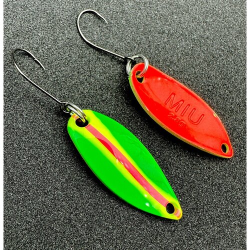 Блесна форелевая MIU Forest 2.8g микро колебалка ультралайт для спиннинга на форель, окунь, голавль, жерех, хариус, щуку, красноперку/ колеблющиеся блесна