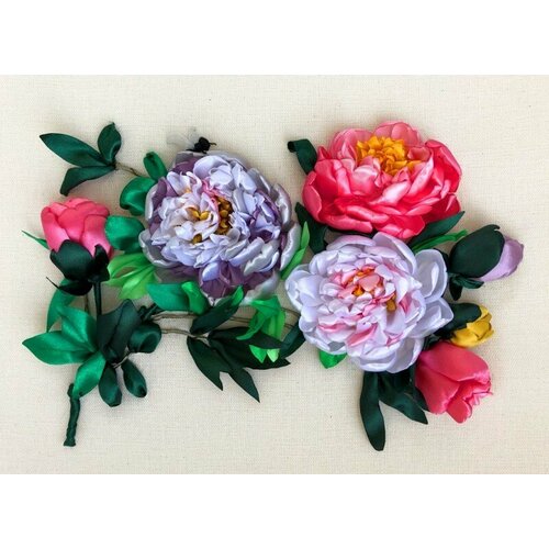 Нежные пионы ВЛ-1014 Любава Набор для вышивания 37 х 25 см Вышивка лентами 862₽