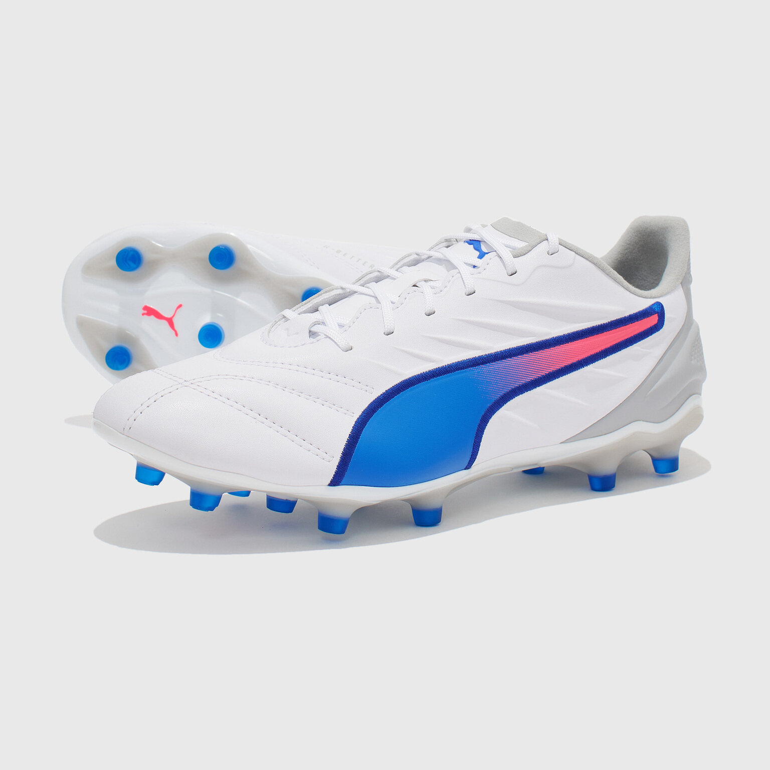 Бутсы PUMA KING PRO FG/AG, размер 8.5 UK, белый