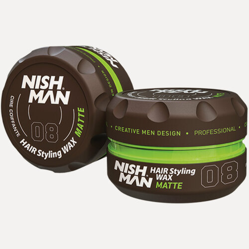 Изображение товара Воск для волос NISHMAN HAIR STYLING MATTE LOOKING WAX 08 Аромат: черная ваниль (матовый эффект), 150 мл