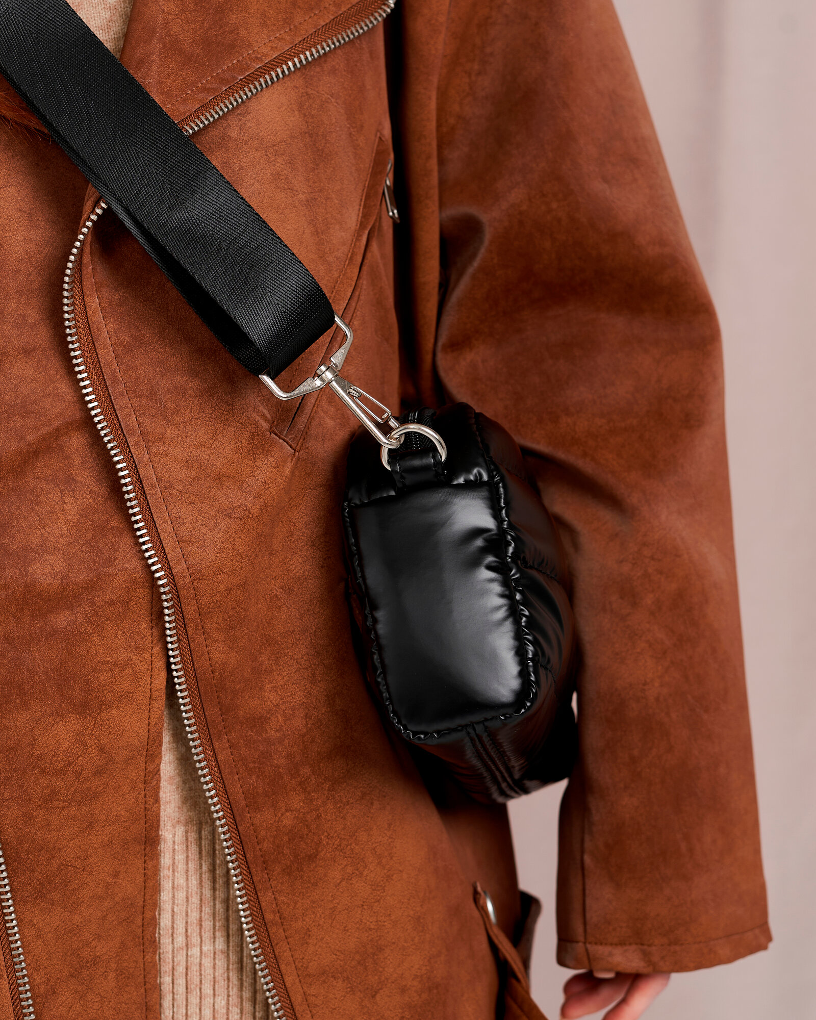 Сумка кросс-боди FABRIZIO CLUB, фактура гладкая, черный — фото 1