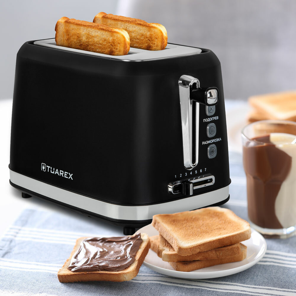 Тостер для хлеба TUAREX TK-6004, 900 Вт, 7 степеней поджаривания — фото 1