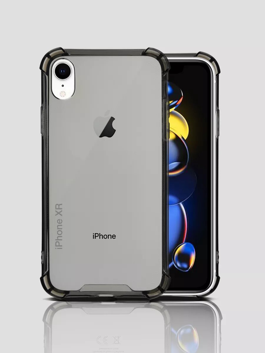Чехол на iPhone XR прозрачный противоударный