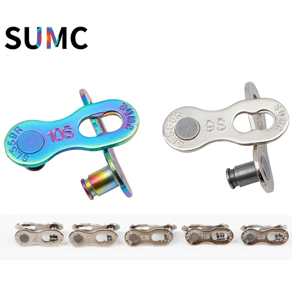 SUMC Велосипедная цепь Magic Buckle 10S 11S 12S Speed Радуга, золото, серебро 11s rainbow