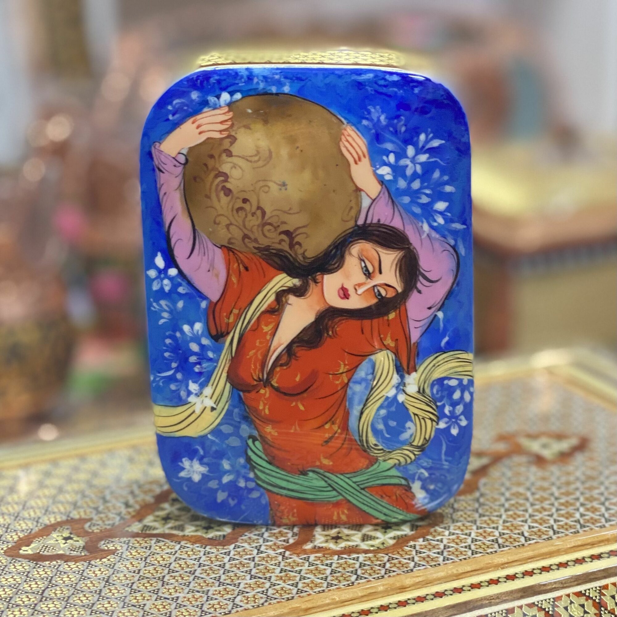 Чехол-футляр Персидский базар "Иранская работа", для игральных карт, дерево, цвет на выбор