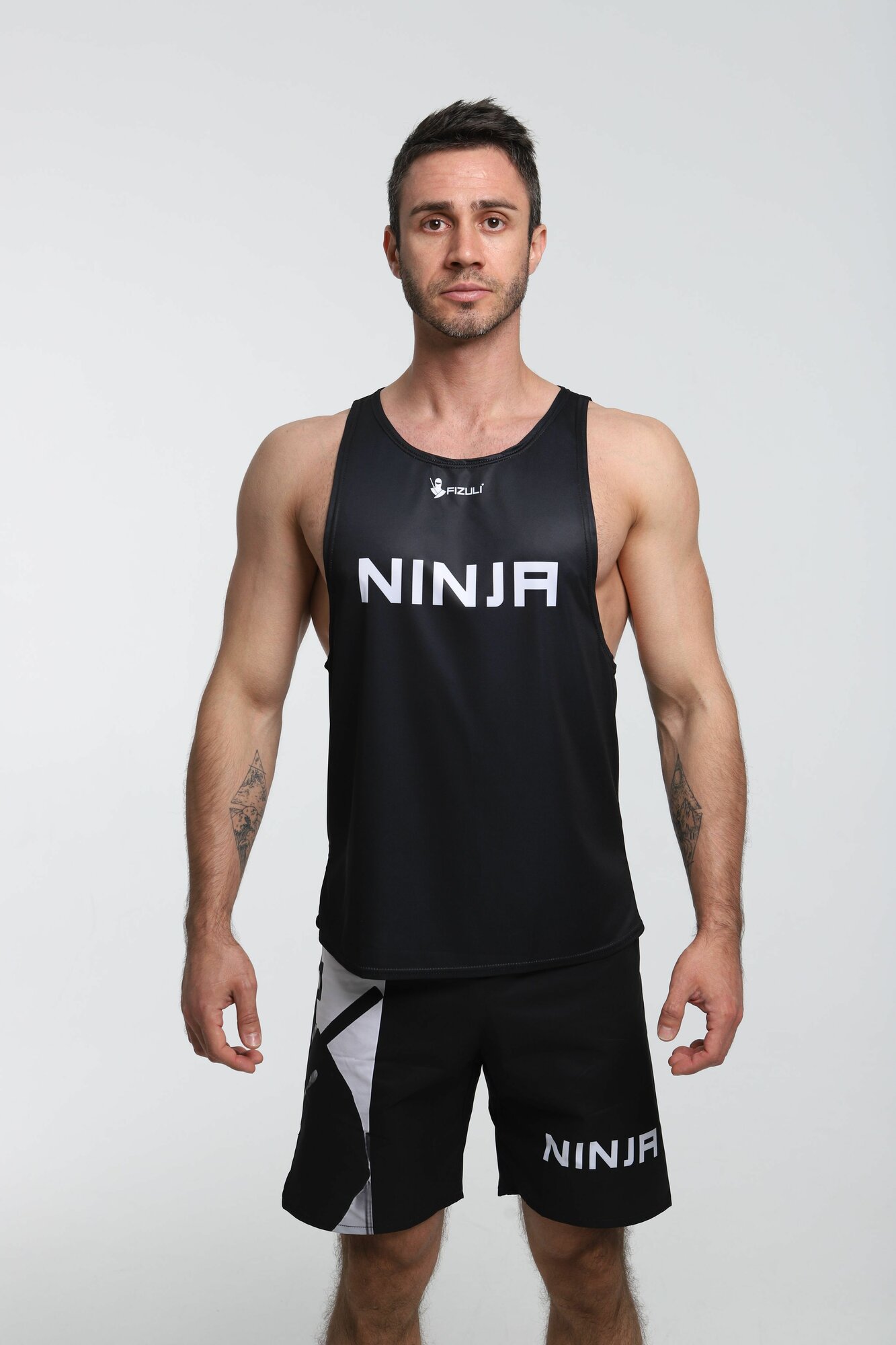Майка спортивная FIZULI U-NECK, 1 шт., размер L, черный