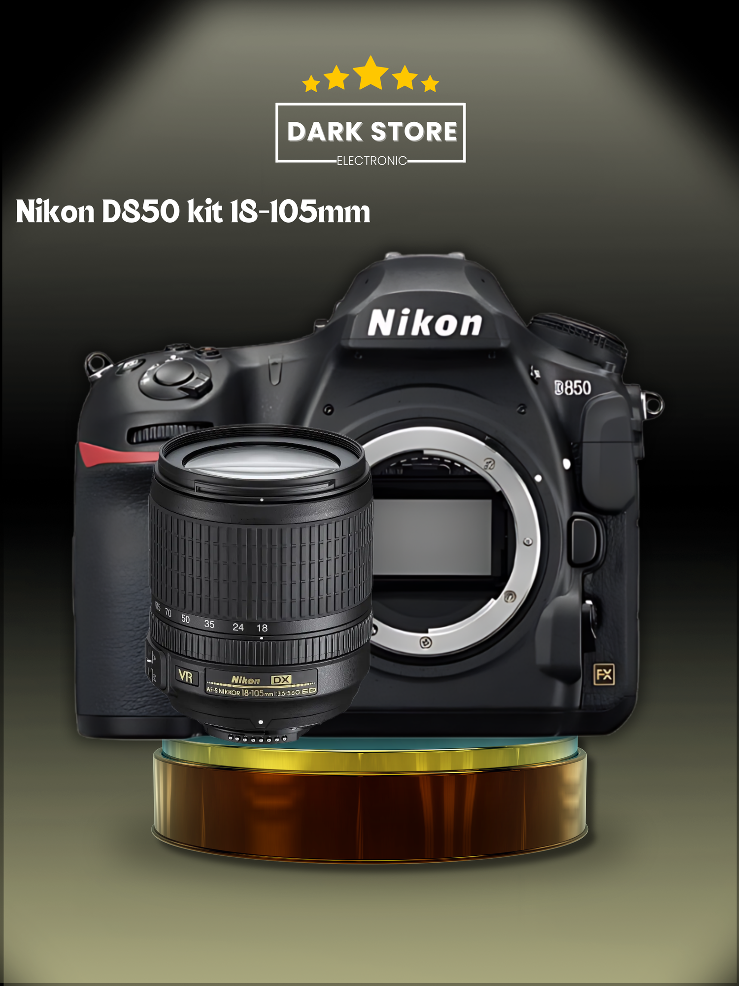 Фотоаппарат зеркальный Nikon D850 kit 18-105mm, 46 МБ, черный