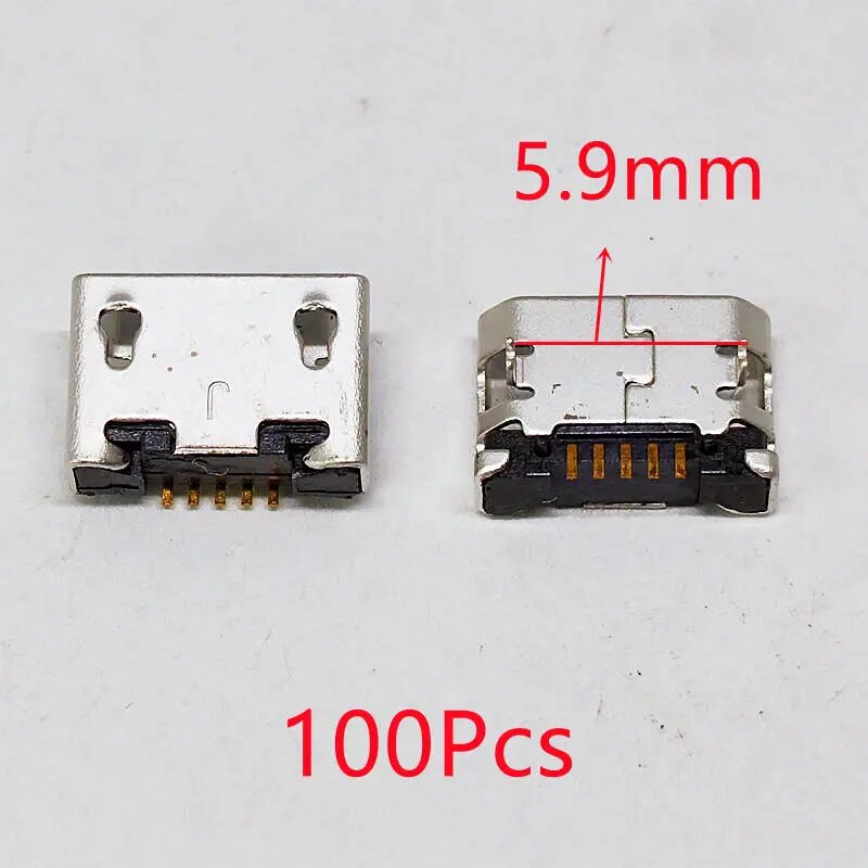 100 шт Micro USB 5.9 мм разъем для телефона