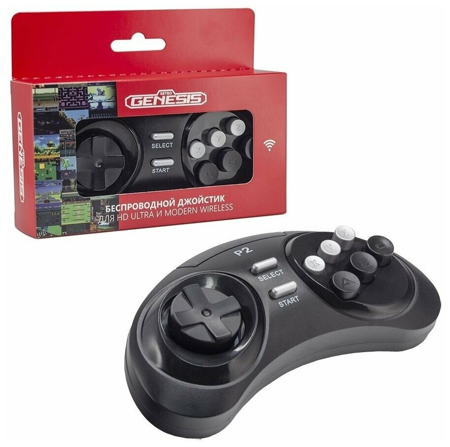 Retro Genesis Controller 16 Bit джойстик беспроводной для HD Ultra, P2 — фото 1