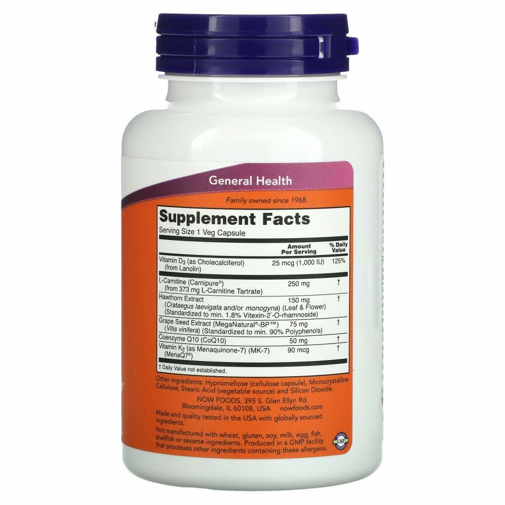 Картинки NOW Foods, Clinical Cardio, Поддержка сердечно-сосудистой системы, 90 растительных капсул