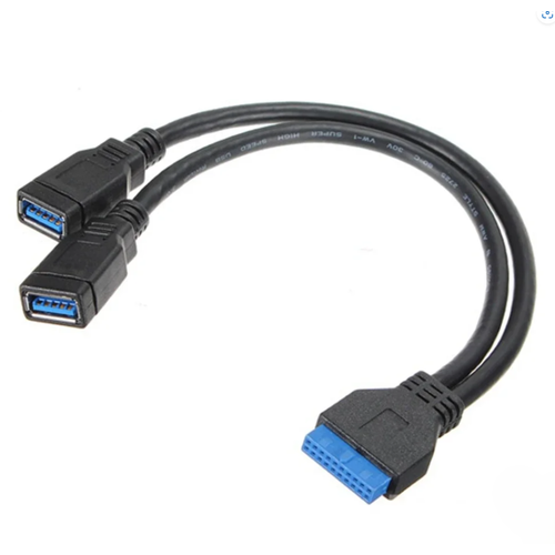Кабель для материнской платы USB 3.0 20-pin/USB 3.0 Type-A, 0.3 м, черный