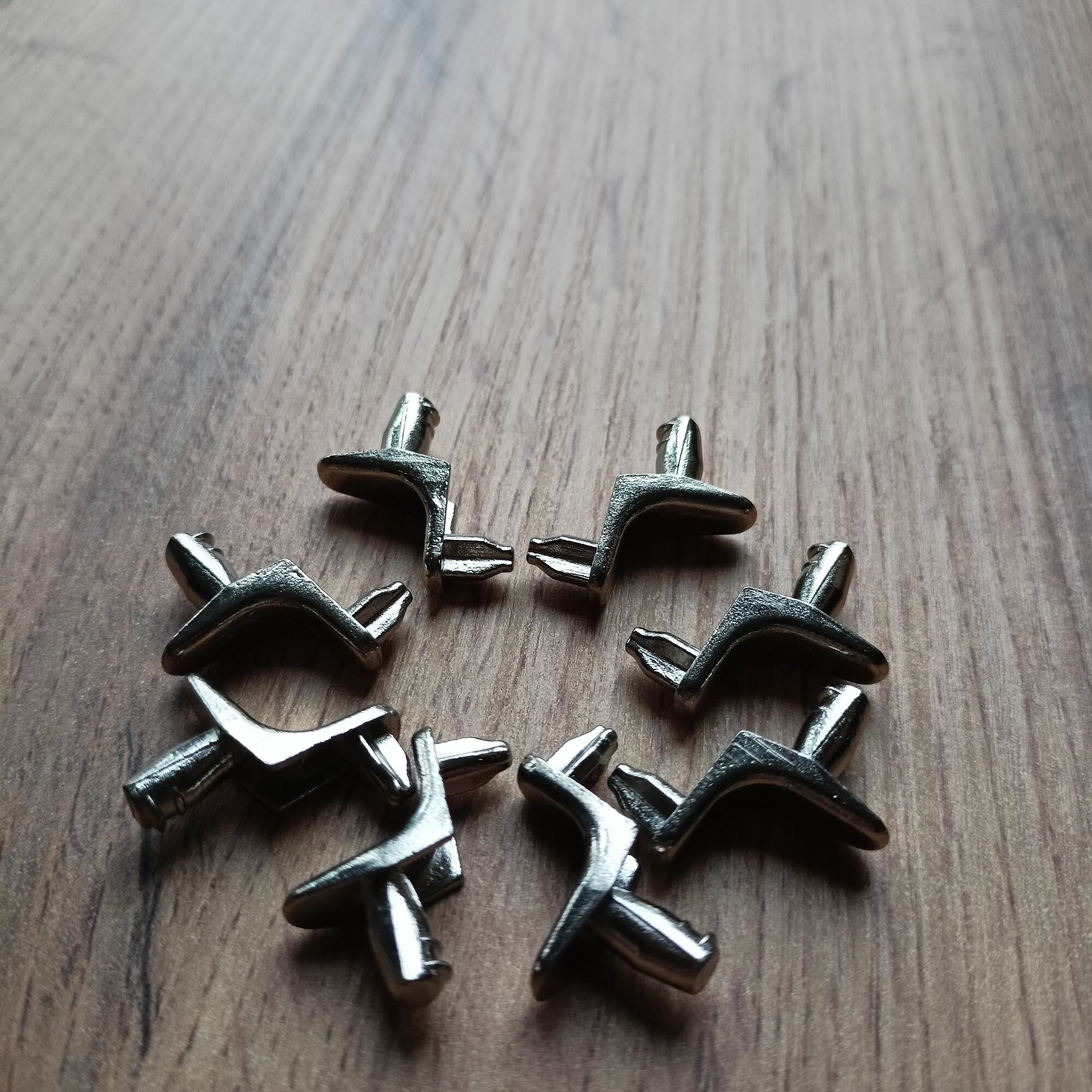 Полкодержатель с фиксатором упором для деревянных полок - 24 шт — фото 1