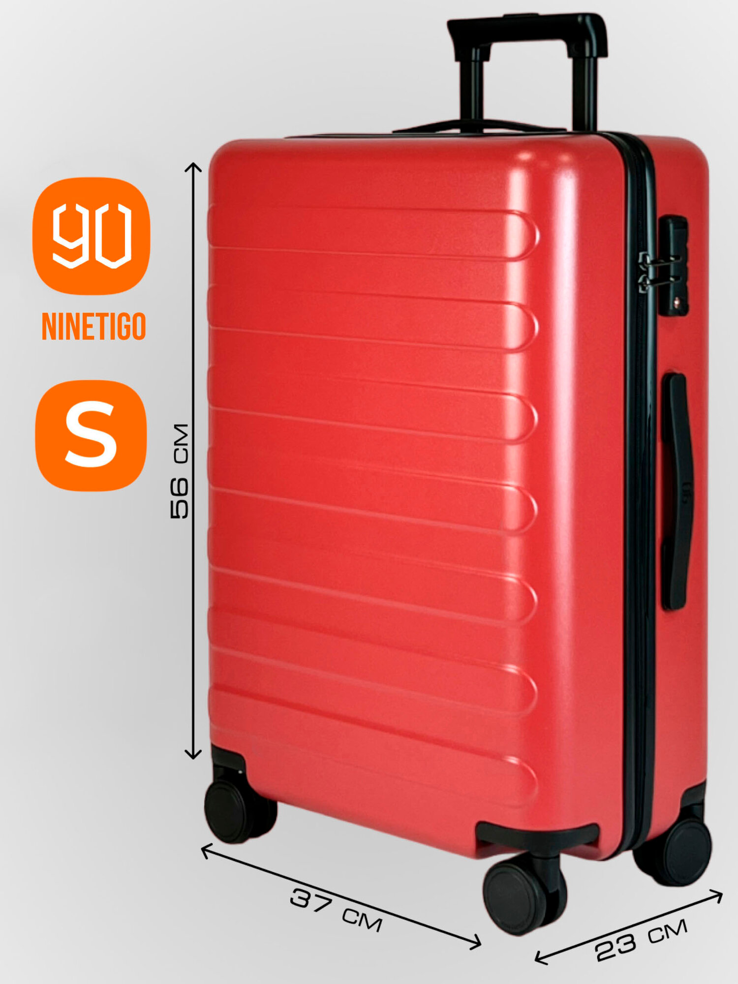 Чемодан-самокат Xiaomi, 38 л, красный