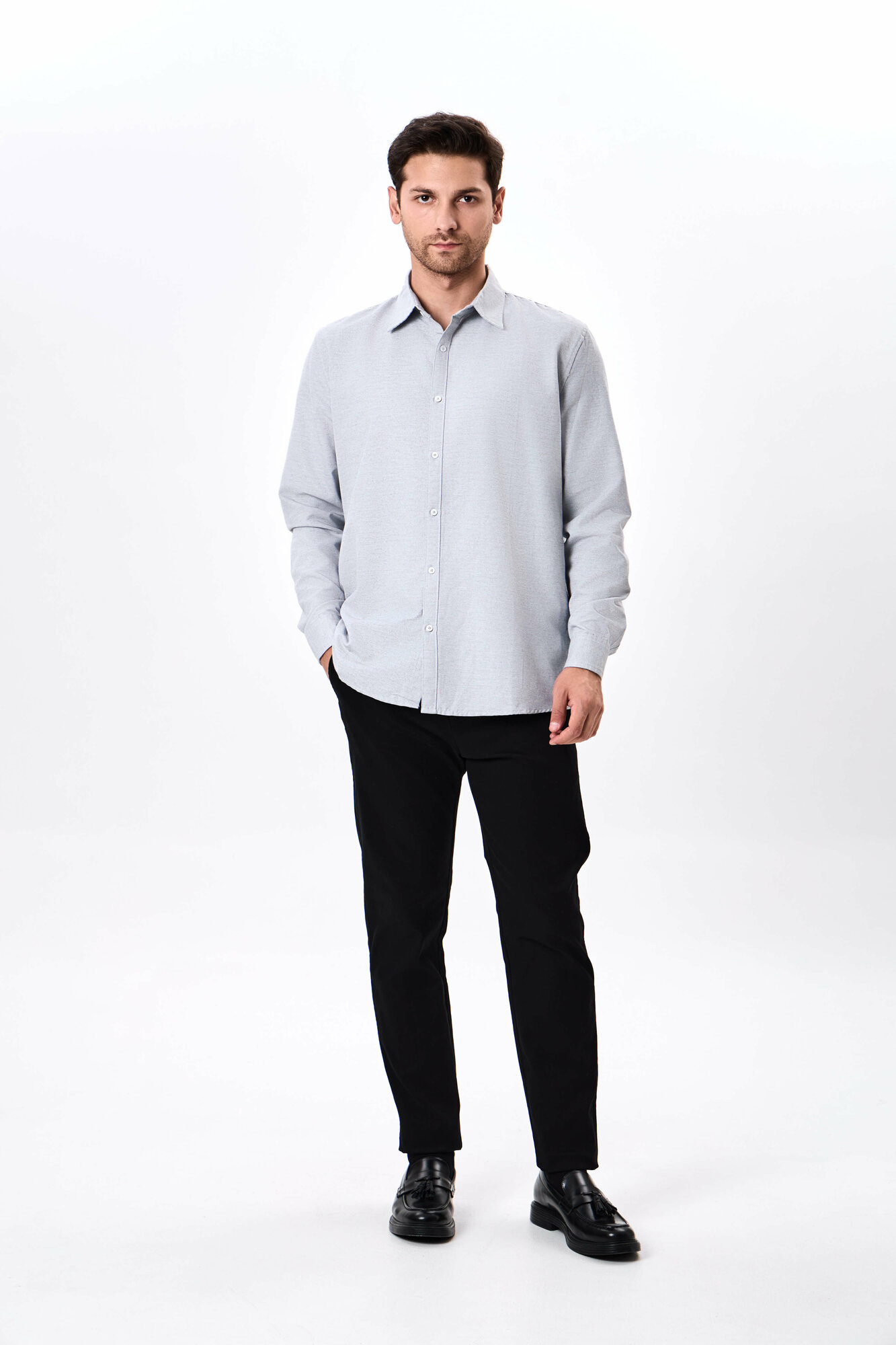 Рубашка TERRA PRO, размер S, light grey
