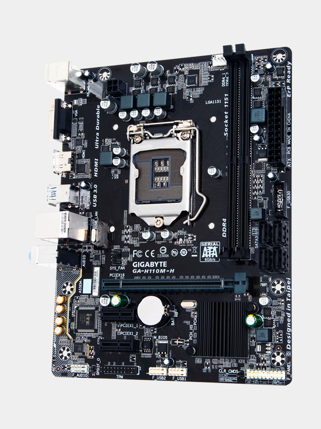 Материнская плата H110M DDR4 1151, для процессоров intel 6-7-го поколения OEM