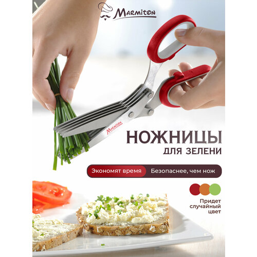 фото Ножницы для зелени /для кухни/нарезка/измельчитель/лука/кухонные 21,5*8,5*2 см, 5 пар лезвий marmiton
