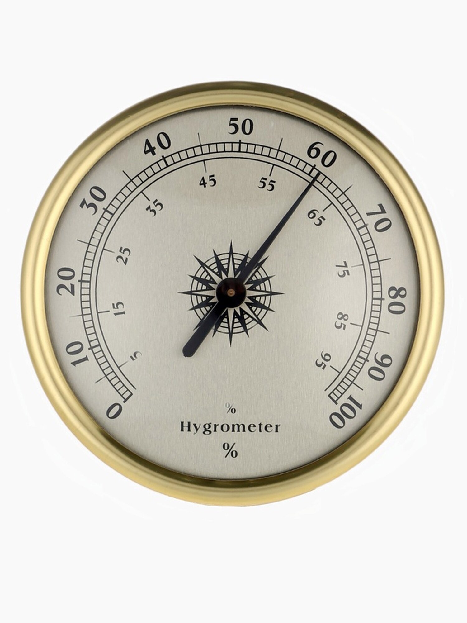 Гигрометр Сима-ленд настенный металл пластик d=7.2 см золотой