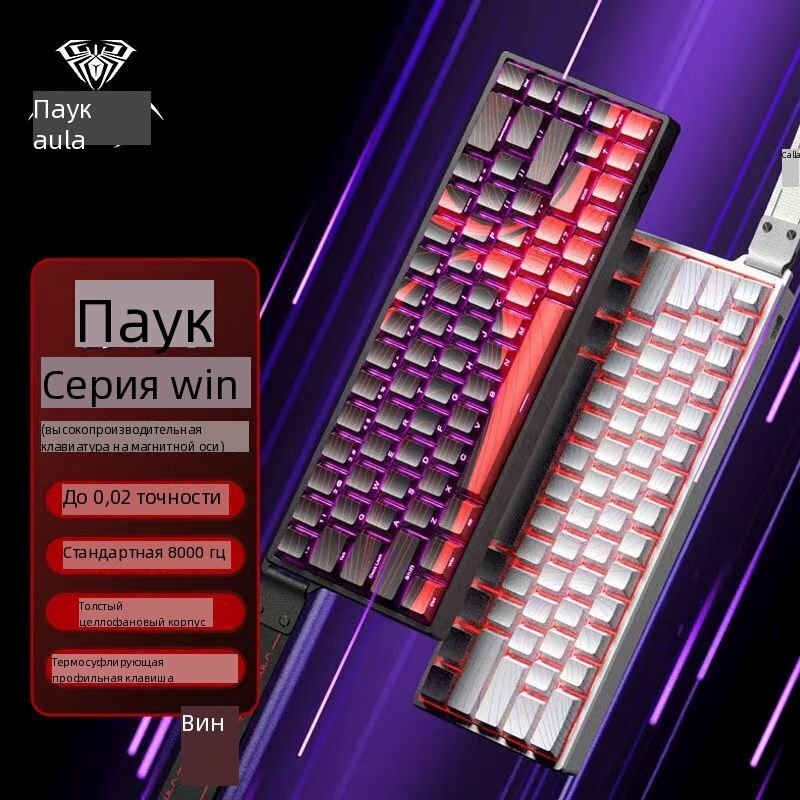 Механическая проводная клавиатура Wolf Spider WIN60/68HE с магнитными switчами: кастомная версия, USB-интерфейс, предназначенная для киберспорта и игровых ПК