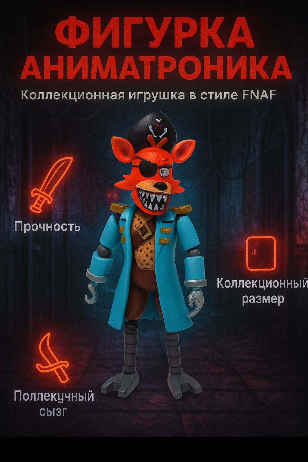 Игрушка-антистресс Freddy's Night, шарнирная, реалистичная, суставы, безопасная, от 3 лет