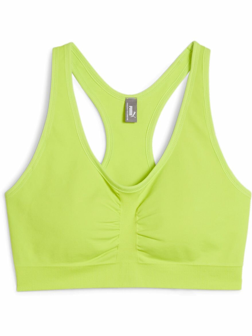 Топ спортивный PUMA 4KEEPS SHAPELUXE BRA, размер XS, Желтый — фото 1