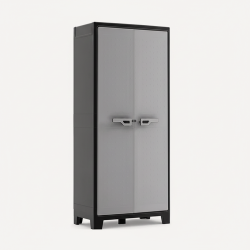 Изображение товара Шкаф хозяйственный Keter Armadio Multispace Titan, распашной, серый, пластик, 2 двери