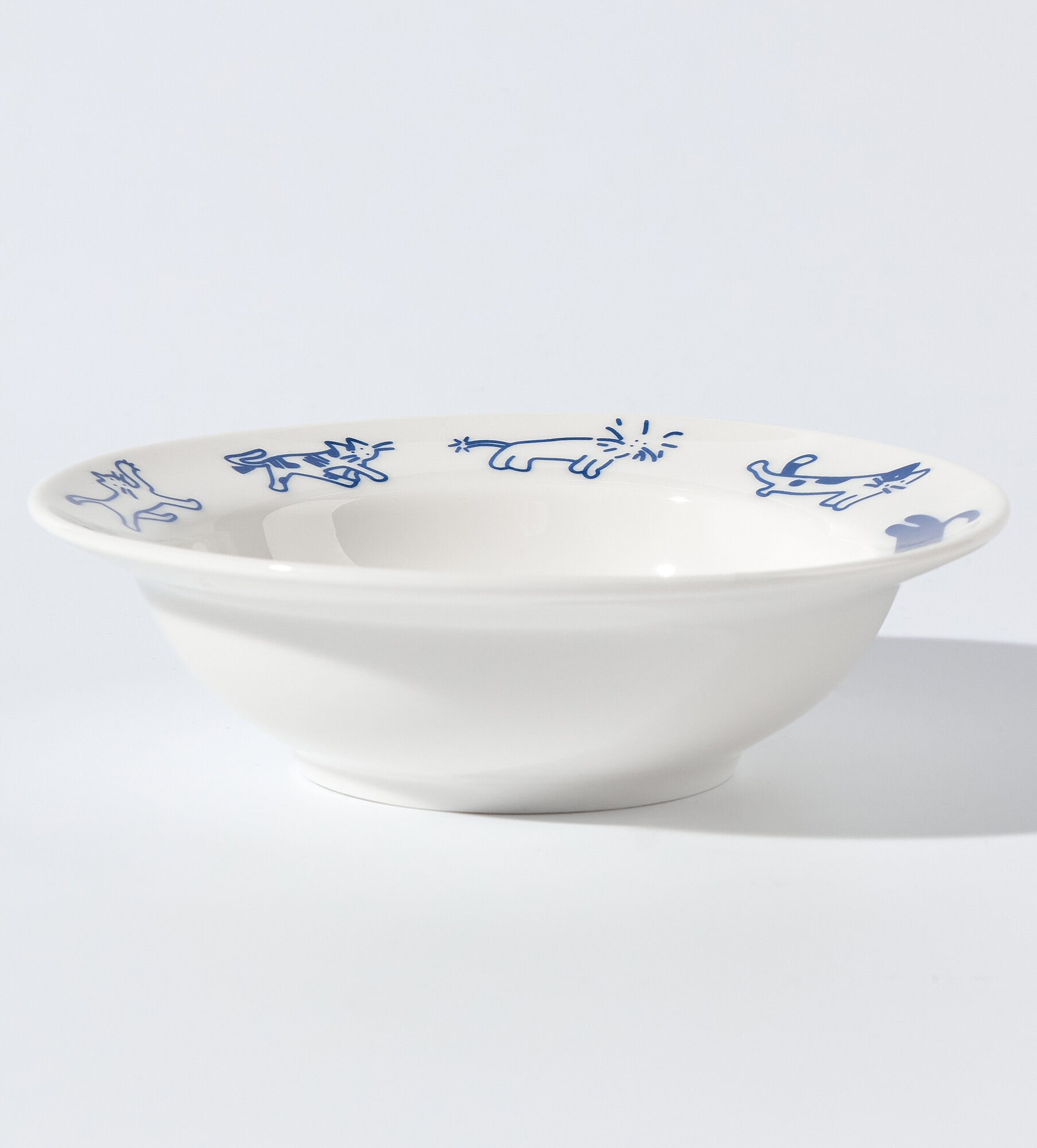 Тарелка "Коты" детская универсальная, керамика, бело-синяя, 14.5, 200мл — фото 1