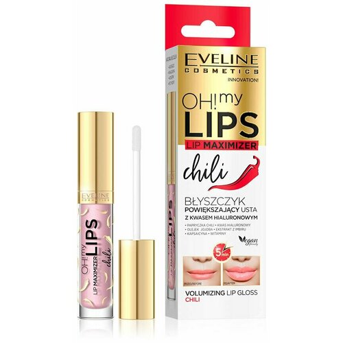 Eveline Cosmetics Блеск для губ Hollywood dream Lip maximizer с перцем чили, бесцветный блеск eveline oh my lips lip maximizer для увеличения объема губ шоколад 4 5мл