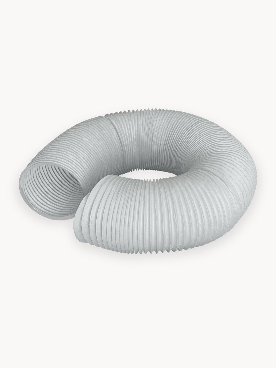 Воздуховод гибкий армированный ERA 10PF6, 100 мм, длина 6 м, белый, пленка ПВХ, стальная проволока