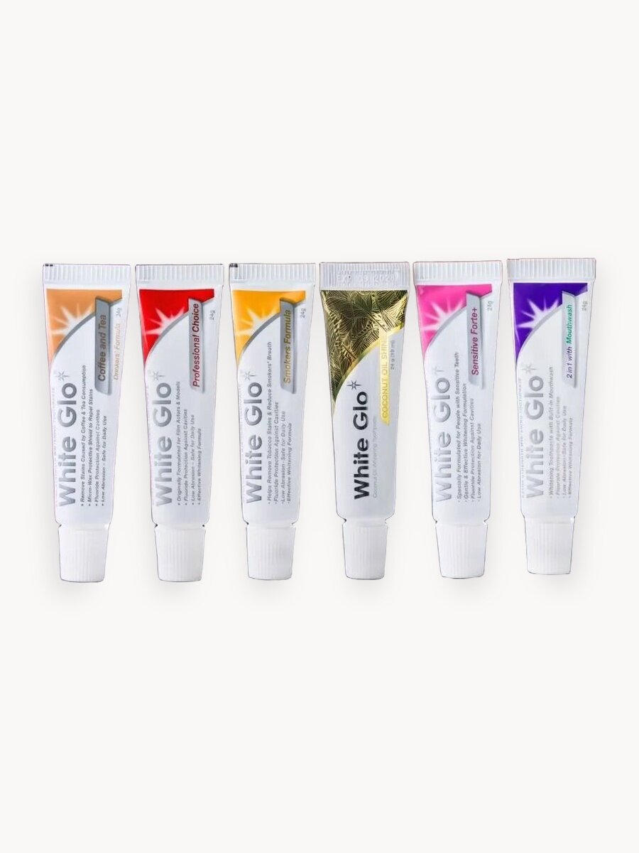 Зубная паста отбеливающая в дорогу набор 6 шт. по 24 гр.