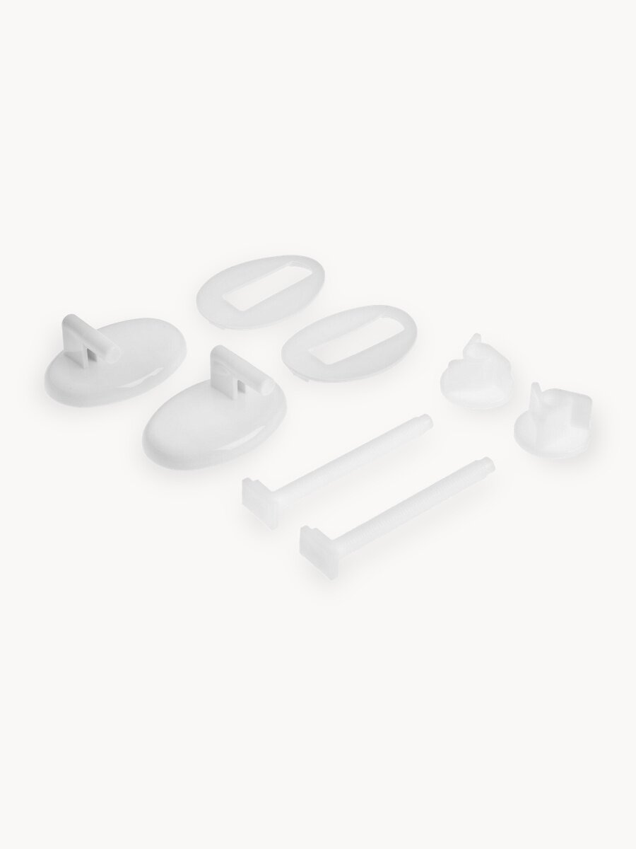 Крепеж сиденья для унитаза АНИ Пласт, WSM0100, пластик, белый, длина 6 см