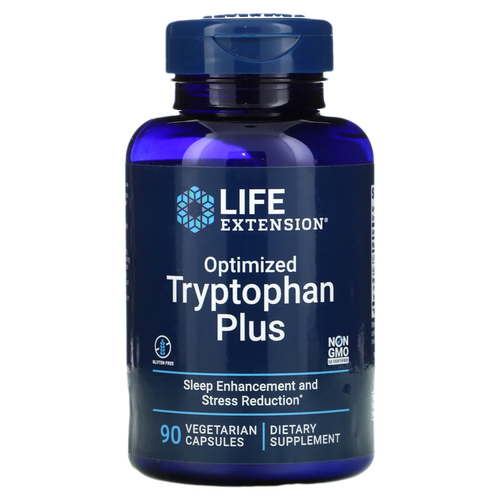 Life Extension Optimized Tryptophan Plus (90 вег. капс.) бад для здорового сна credo experto sanus somnus l триптофан пустырник валерина 120 шт