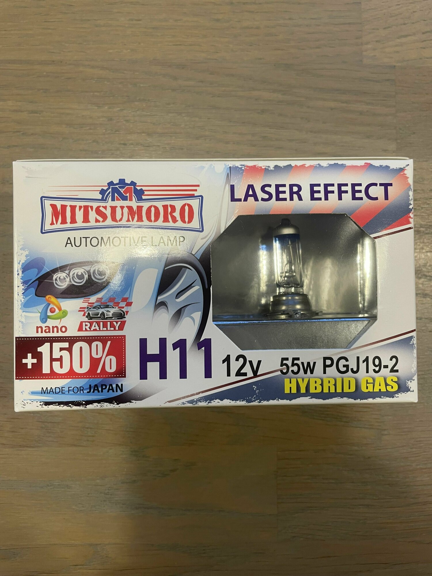 Галогеновая лампа Mitsumoro H11 12V 55W PGJ19-2 +150% LASER EFFECT