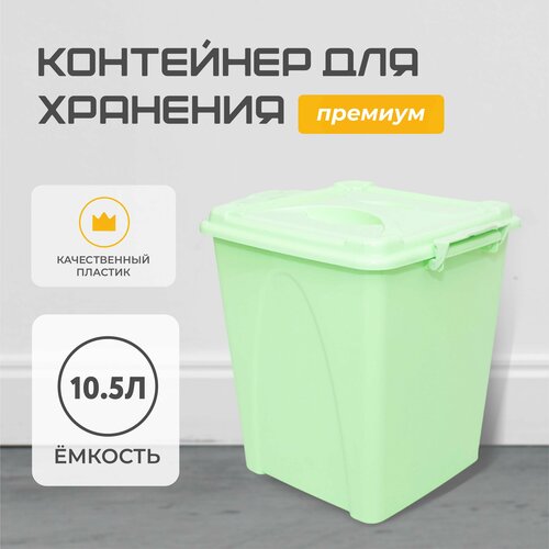 Контейнер пластиковый с крышкой 10,5л, пластиковый ящик для хранения вещей