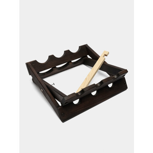 Полка мини- стелаж для хранения винных бутылок деревянная 4860₽