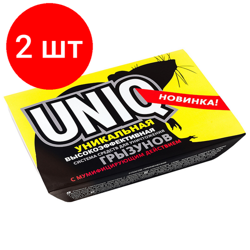 Комплект 2 штук, Средство от грызунов UNIQ гель 150г+гранулы 100г UN250