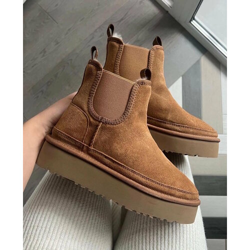 фото Унты угги, размер 37, коричневый без бренда