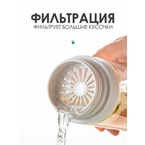 Питьевая спортивная бутылка IBRICO пластик с фильтром черная 800мл 649₽