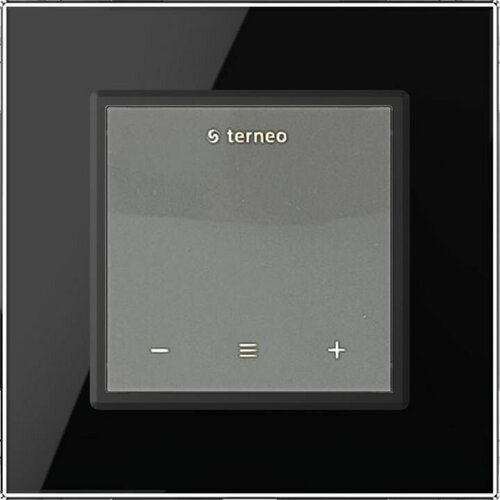 Терморегулятор/термостат Terneo S серый с чёрной рамкой терморегулятор термостат terneo s серый с зелёной рамкой