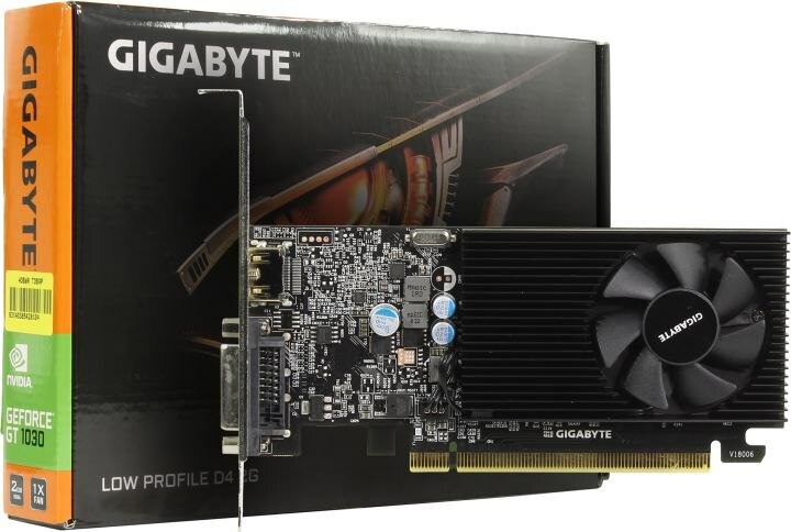 Видеокарта GIGABYTE nVidia GeForce GT 1030 , , 2Гб, DDR4, Low Profile, Ret - фото №16