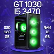 Игровой ПК Intel Core i5-3470, NVIDIA GeForce GT 1030 (2 Гб), DDR3 16gb, SSD 980gb