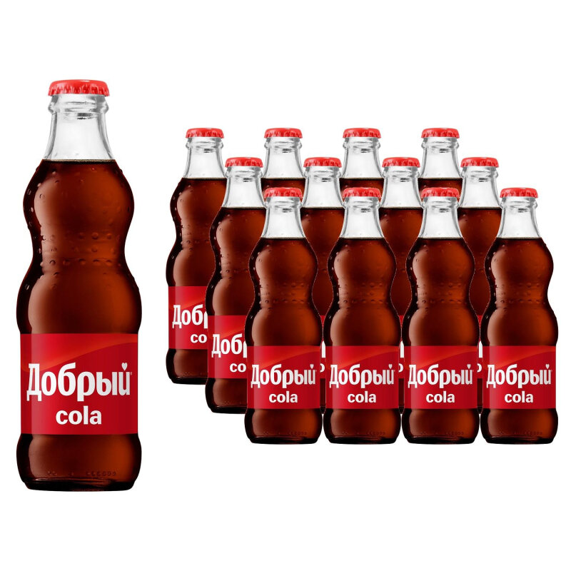 Напиток Добрый Cola б/а сильногаз. ароматизированный, 0,25л, 12 шт/уп