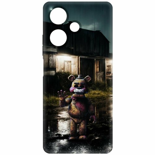 Чехол-накладка Krutoff Soft Case фнаф (FNAF) - Фредди под дождем для INFINIX Hot 30 черный чехол накладка krutoff soft case фнаф fnaf фредди под дождем для infinix hot 30i черный