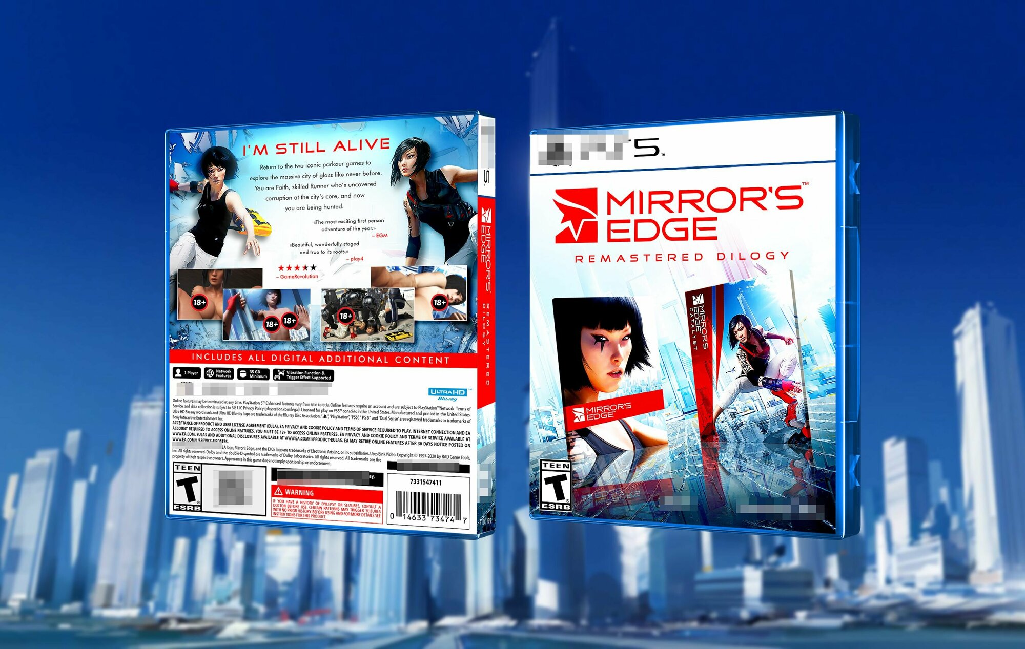 Mirrors Edge Remastered Dilogy / Эксклюзивная Обложка для Кейса PS5