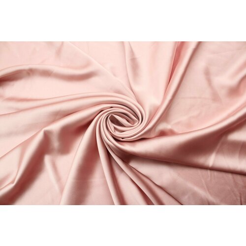 Ткань Атлас стрейч костюмный розовато-пудровый , 280 г/пм, ш144см, 0,5 м ткань жаккард костюмный стрейч серо лиловый тёмный 480 г пм ш144см 0 5 м