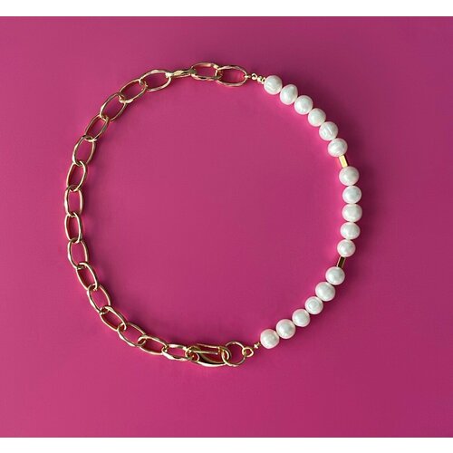 Колье BUSA, длина 40 см, золотой, белый