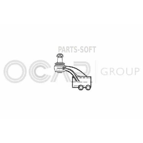 OCAP 0296964 Наконечник рулевой тяги VOLVO: F 10 77-94, F 12 77-94, F 16 87-94, FL 10 85-98, FL 12 95-98, FL 7 85-98