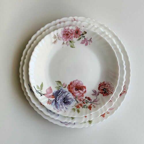 Набор тарелок Цветочный на 2 персоны 3463₽