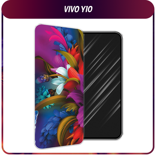 Силиконовый чехол на Vivo Y10 / Виво Y10 Фантастические цветы